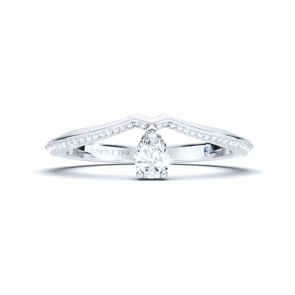 Thumbnail: Monogramme d'Amour | Merveille Laurée | PT950 Platinum | 18K White Gold