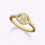 Exquisite Pavé-Shank Bezel Set Round Diamond Ring | 18K Yellow Gold