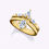 Thumbnail: Split Shank Crown Marquise Diamond Engagement Ring| 18K Yellow Gold