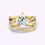 Thumbnail: Elegant Twisted Shanks Pavé Diamond Engagement Ring | 18K Yellow Gold