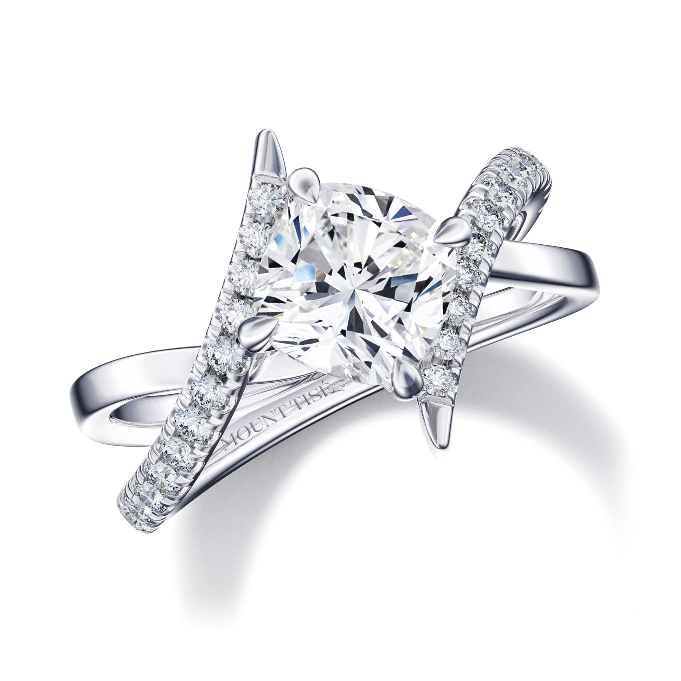 Majestueuse ·Croisé Brillante|Infinity Split Shank Pave Diamond Ring