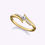Thumbnail: Dainty Niche Twisted Shank Tension Engagement Ring | 18K Yellow Gold