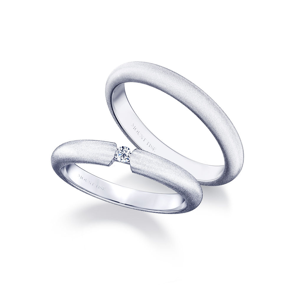 Thumbnail: Couple's Ring·Raffinement | Simple Sandblast Diamond Wedding Ring WG