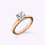Thumbnail: Classic Solitaire 4-Prong Diamond Engagement Ring | 18K Rose Gold