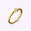 Minimalist Rhombus Bezel Set Round Engagement Ring | 18K Yellow Gold