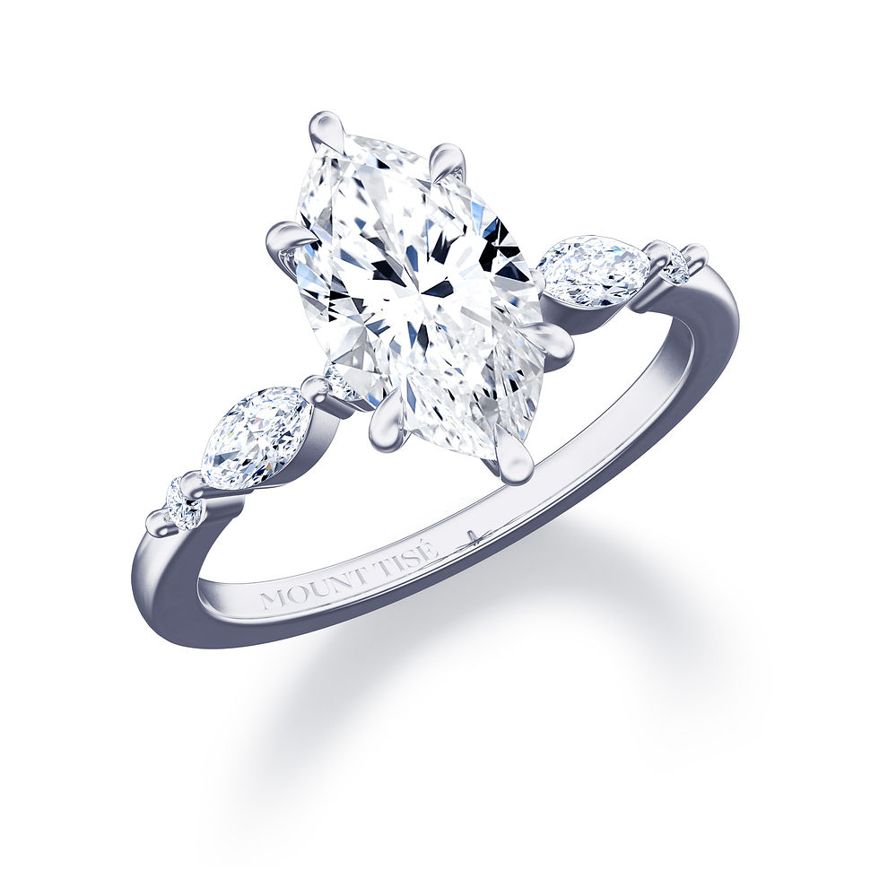 Lumière Collection|Exquisite Graceful Marquise Cut Engagement Diamond Ring