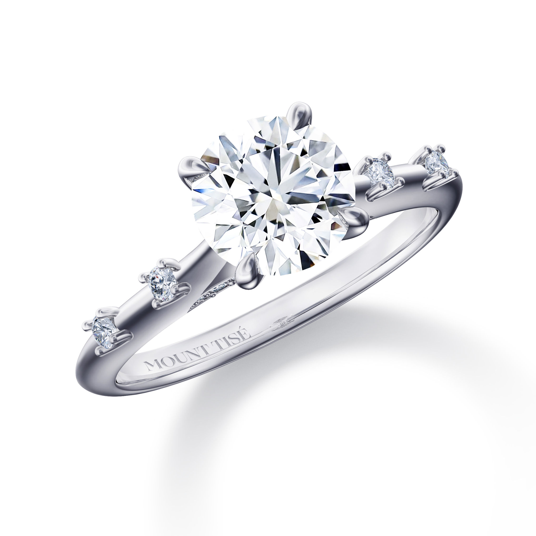 Lumière Collection· Laurier|Dainty Four-prong Solitaire Diamond Engagement Ring