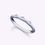 Thumbnail: Chic Rhombus Curves Wedding Diamond Ring | 18K White Gold | Platinum