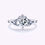 Thumbnail: Unique Retro Claddagh Heart Diamond Engagement Ring | 18K White Gold | Platinum