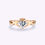 Thumbnail: Dainty Twisted-Shank Heart-Shaped Engagement Ring | 18K Rose Gold