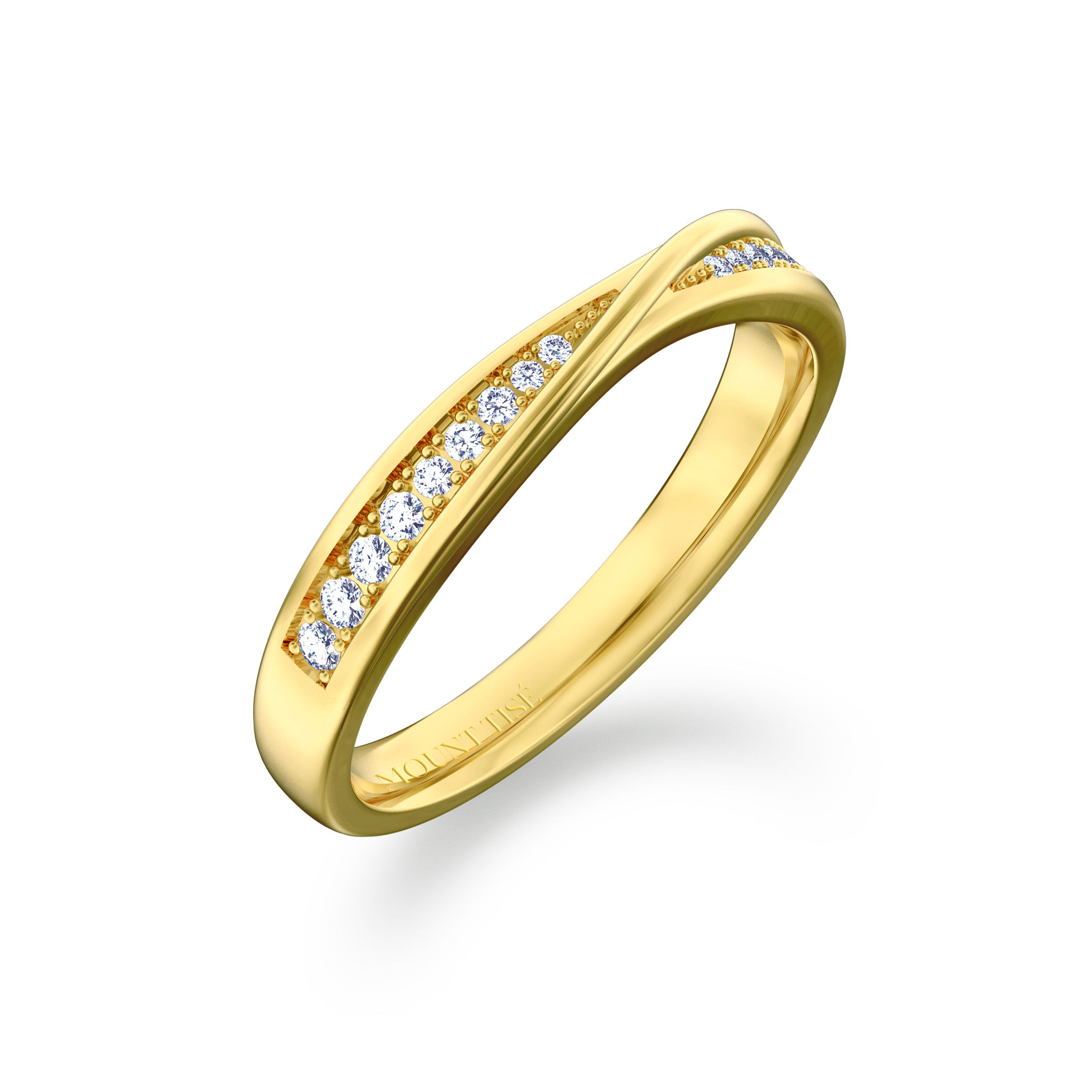 Women's Rings · Wedding Rings|Interlaced Lines Pave Women's Wedding Ring