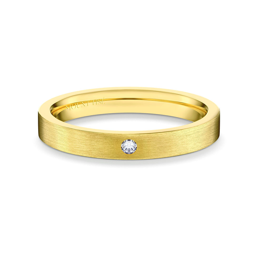 Thumbnail: Women's Ring·Wedding Rings| Simple Brushed Women's Wedding Ring YG