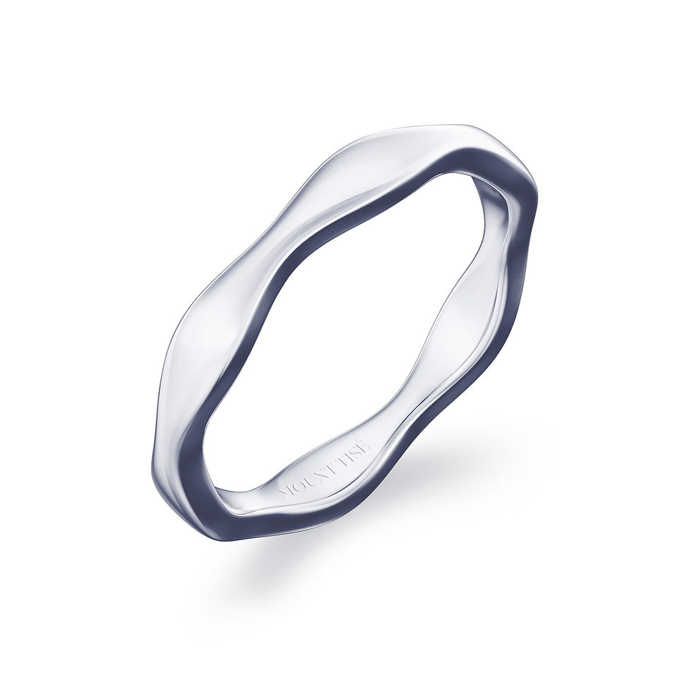 Thumbnail: Men's Ring·Wedding Rings| Wavy Shank Wedding Ring WG