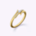 Thumbnail: Dainty Niche Twisted Shank Tension Engagement Ring | 18K Yellow Gold