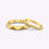Thumbnail: Stylish Geometric Facets Couple Ring | 18K Yellow Gold