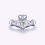 Thumbnail: Classy Bezel Milgrain Claddagh Engagement Ring  | Platinum