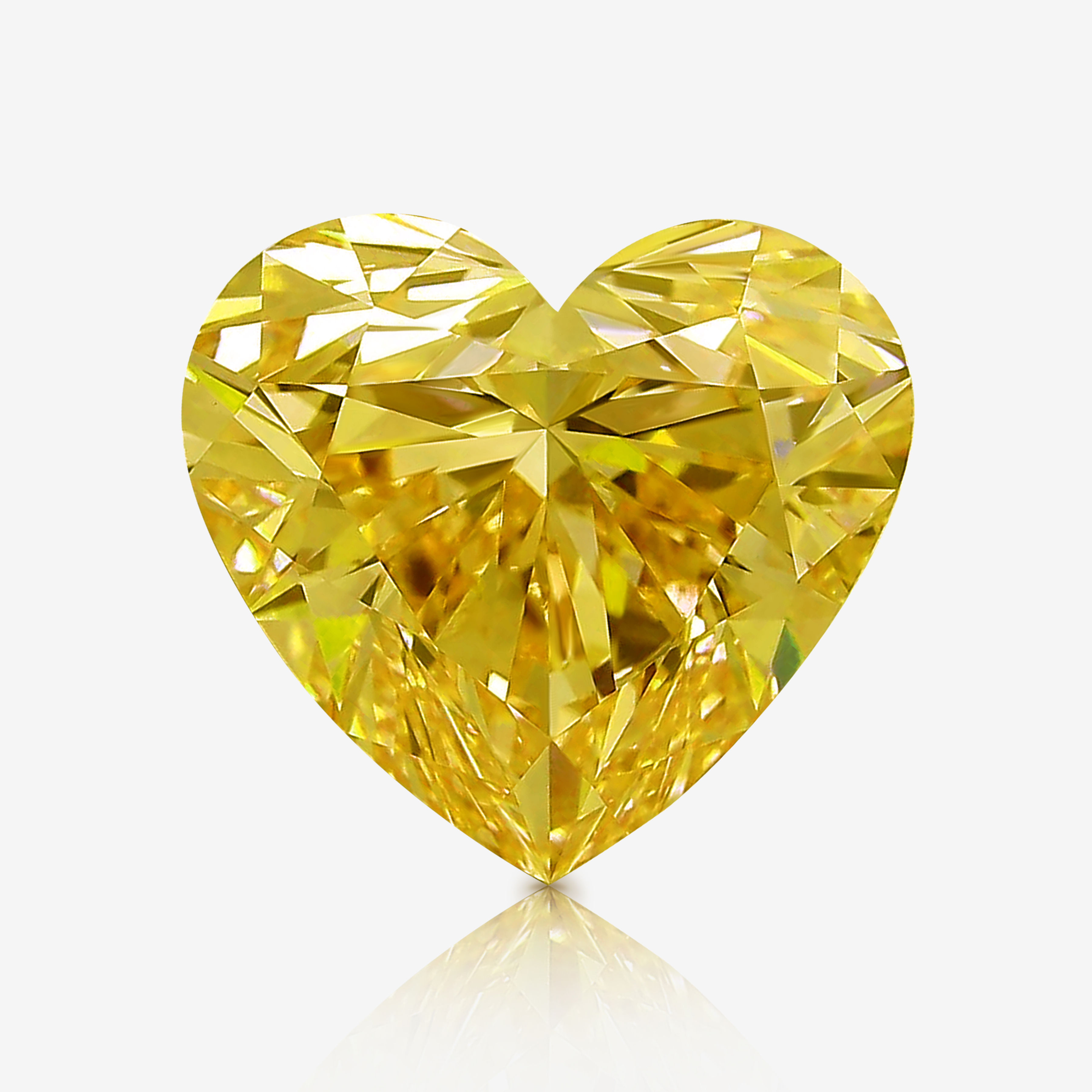 Diamond From Hair | Heart Shaped | Yellow | IGI