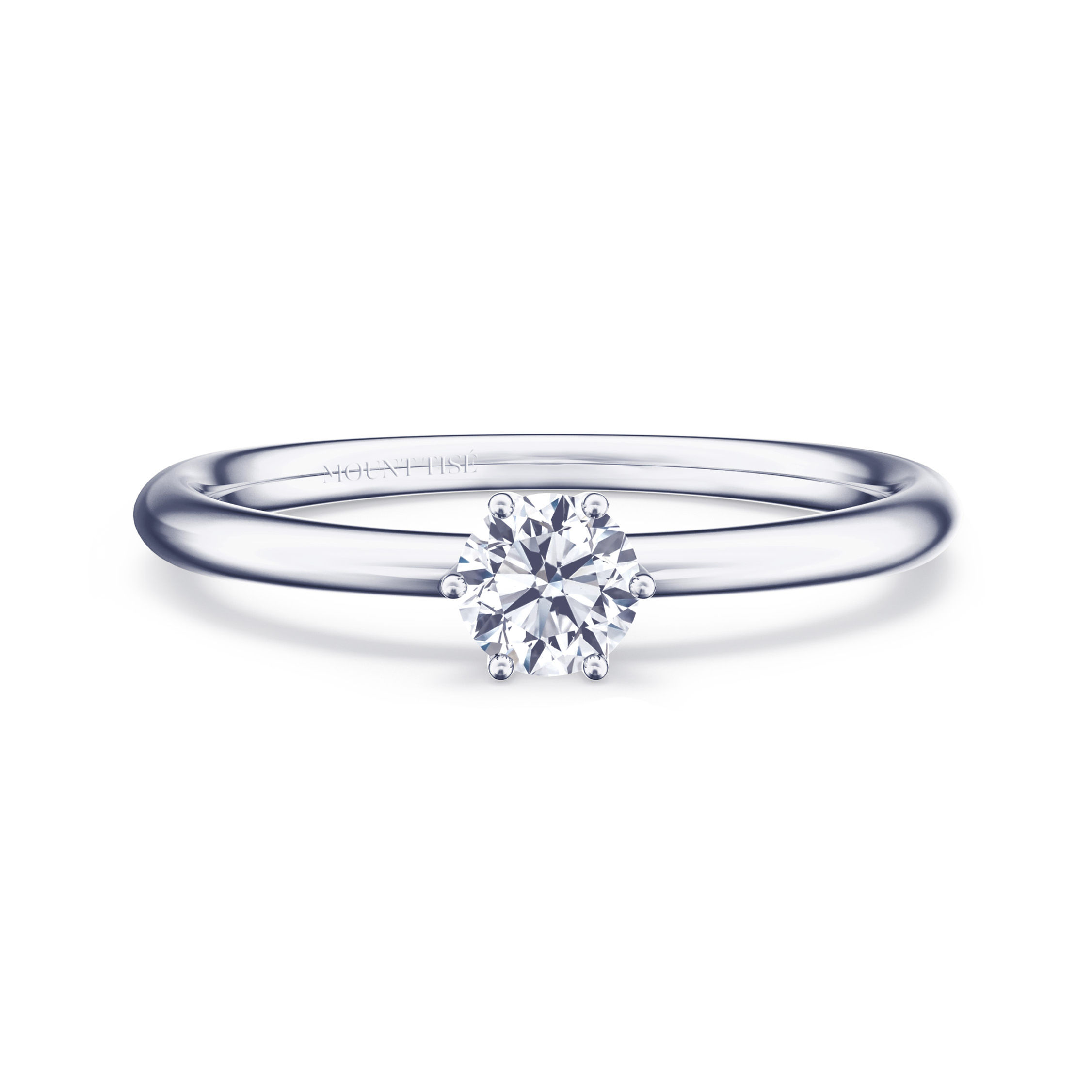 Lumière Collection|Dainty Graceful 6-Prong Engagement Diamond Ring