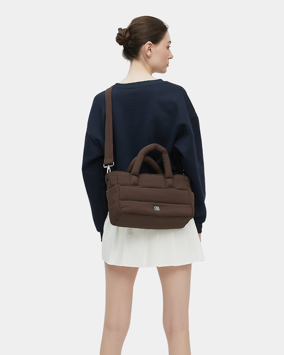 Thumbnail: Novella Puffer Sling Bag (Cocoa)