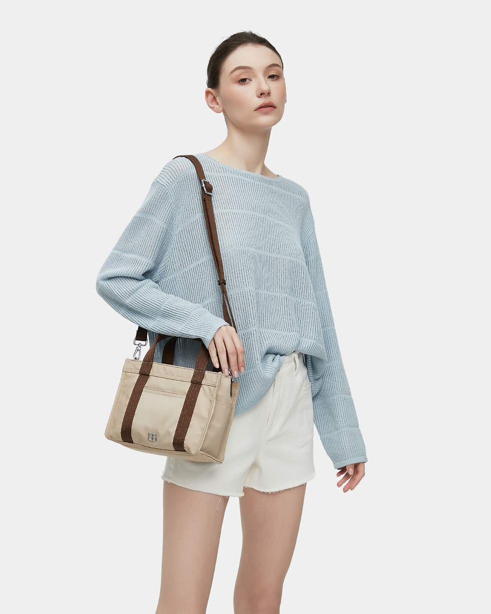 Thumbnail: Cambrie Nylon Sling Bag (Tiramisu)