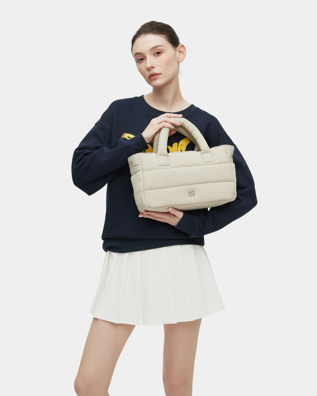 Novella Puffer Sling Bag (Oat)