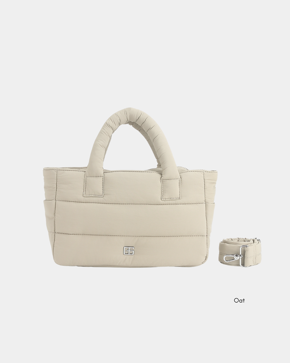 Thumbnail: Novella Puffer Sling Bag (Oat)