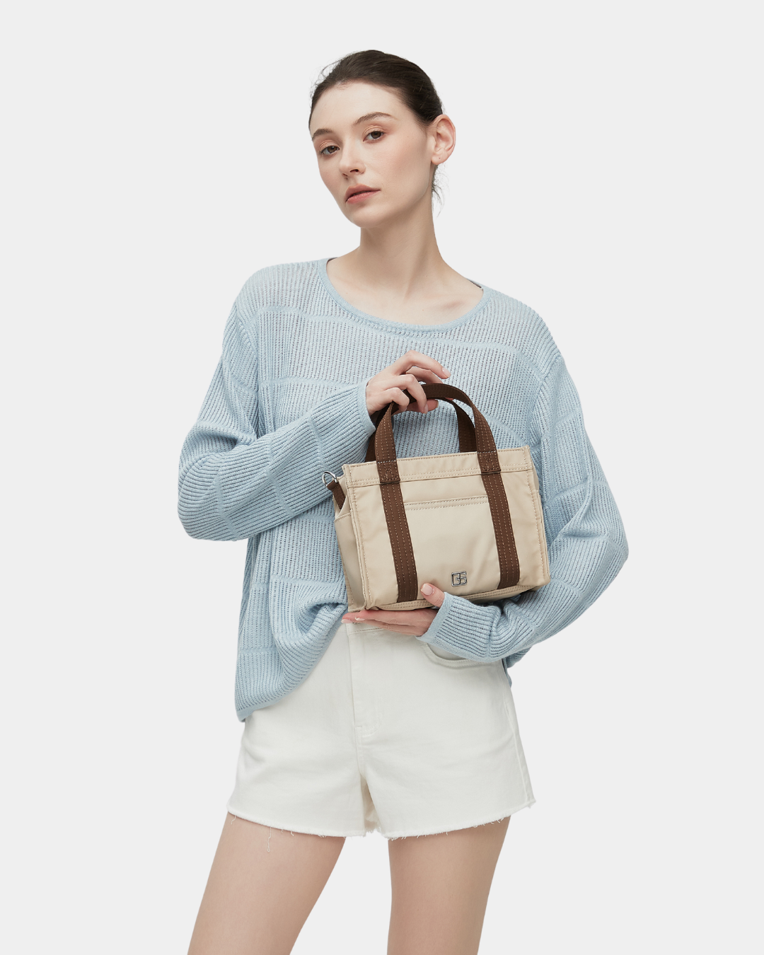 Cambrie Nylon Sling Bag (Tiramisu)