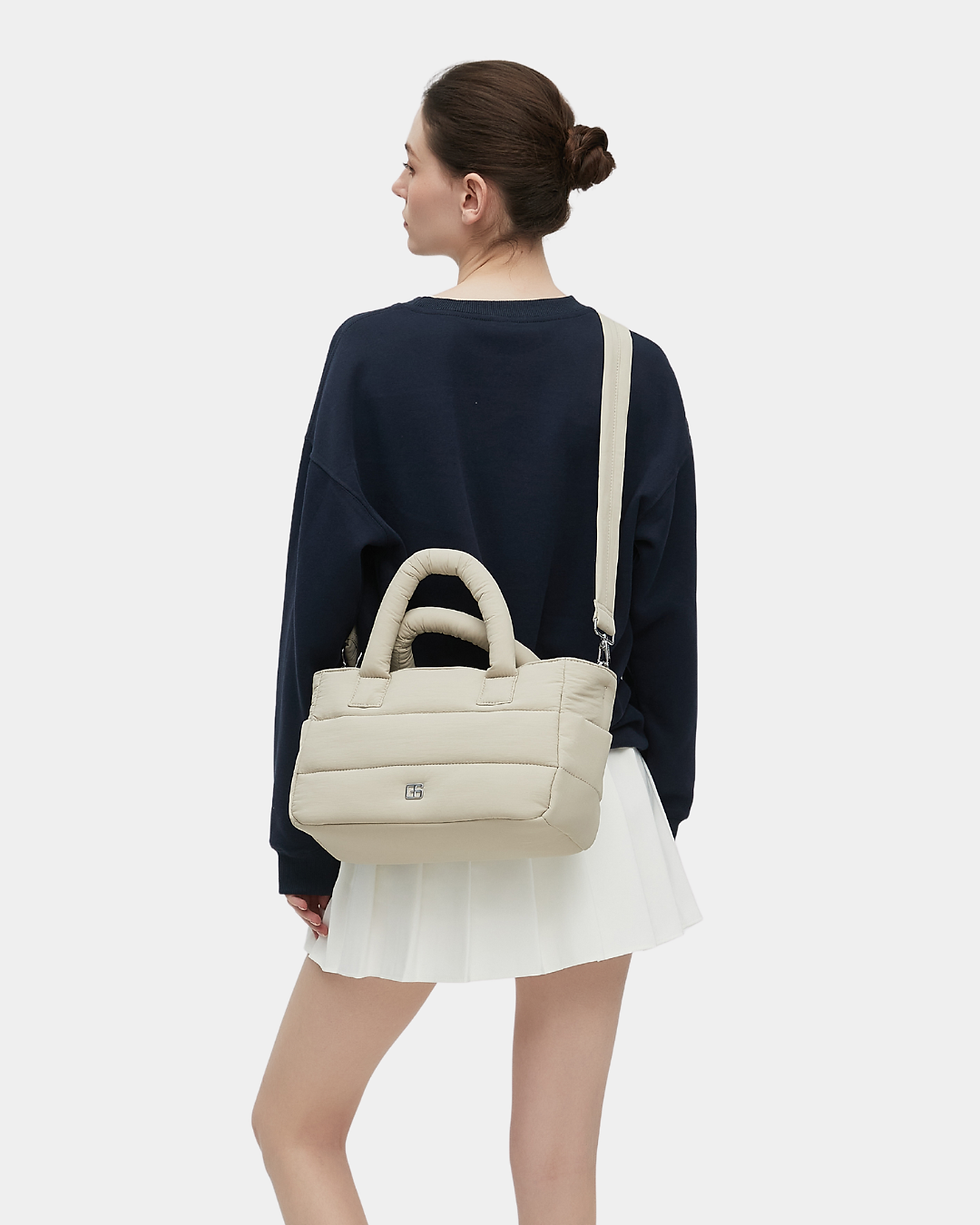 Thumbnail: Novella Puffer Sling Bag (Oat)