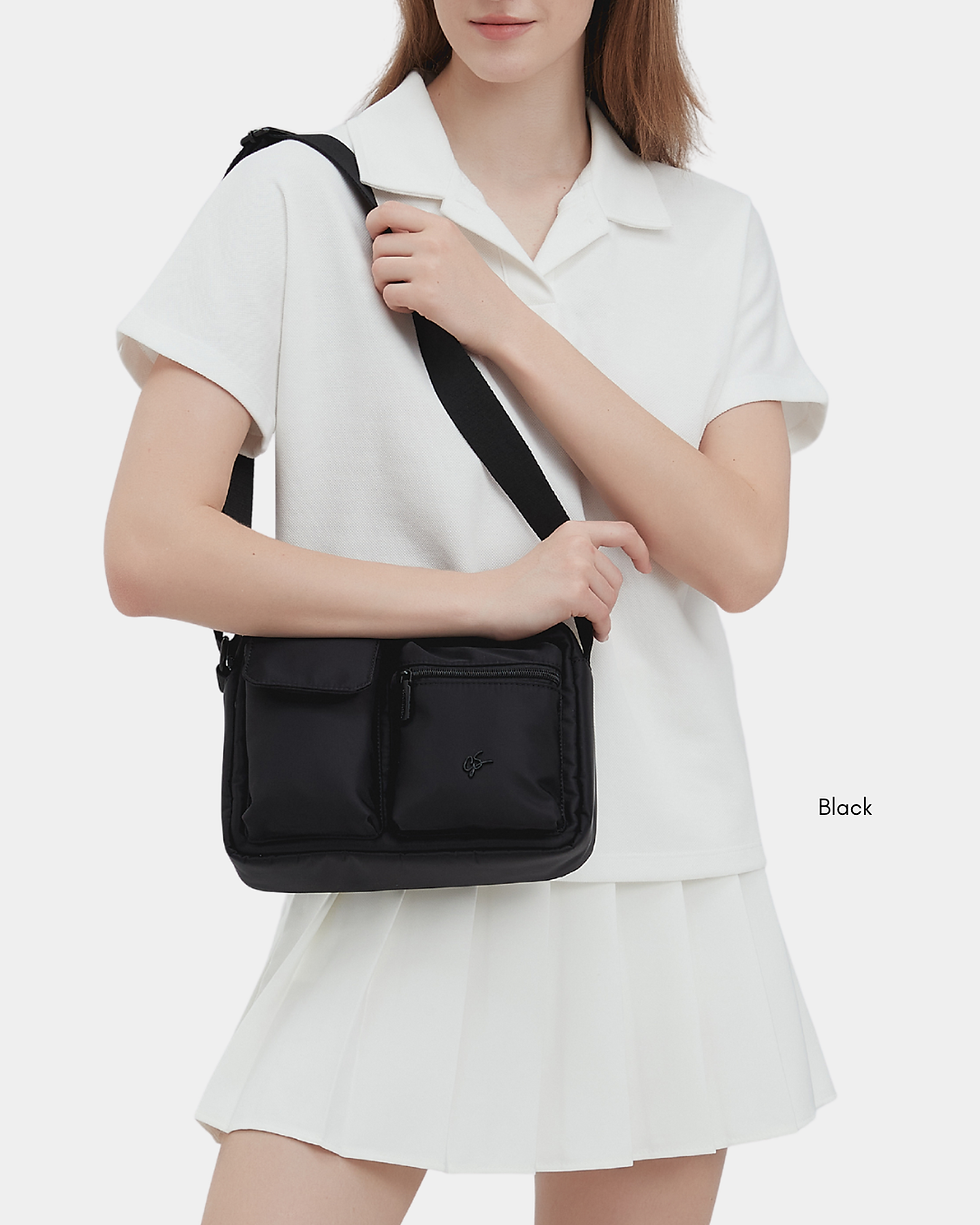 Thumbnail: Zeon Nylon Sling Bag (Rose)
