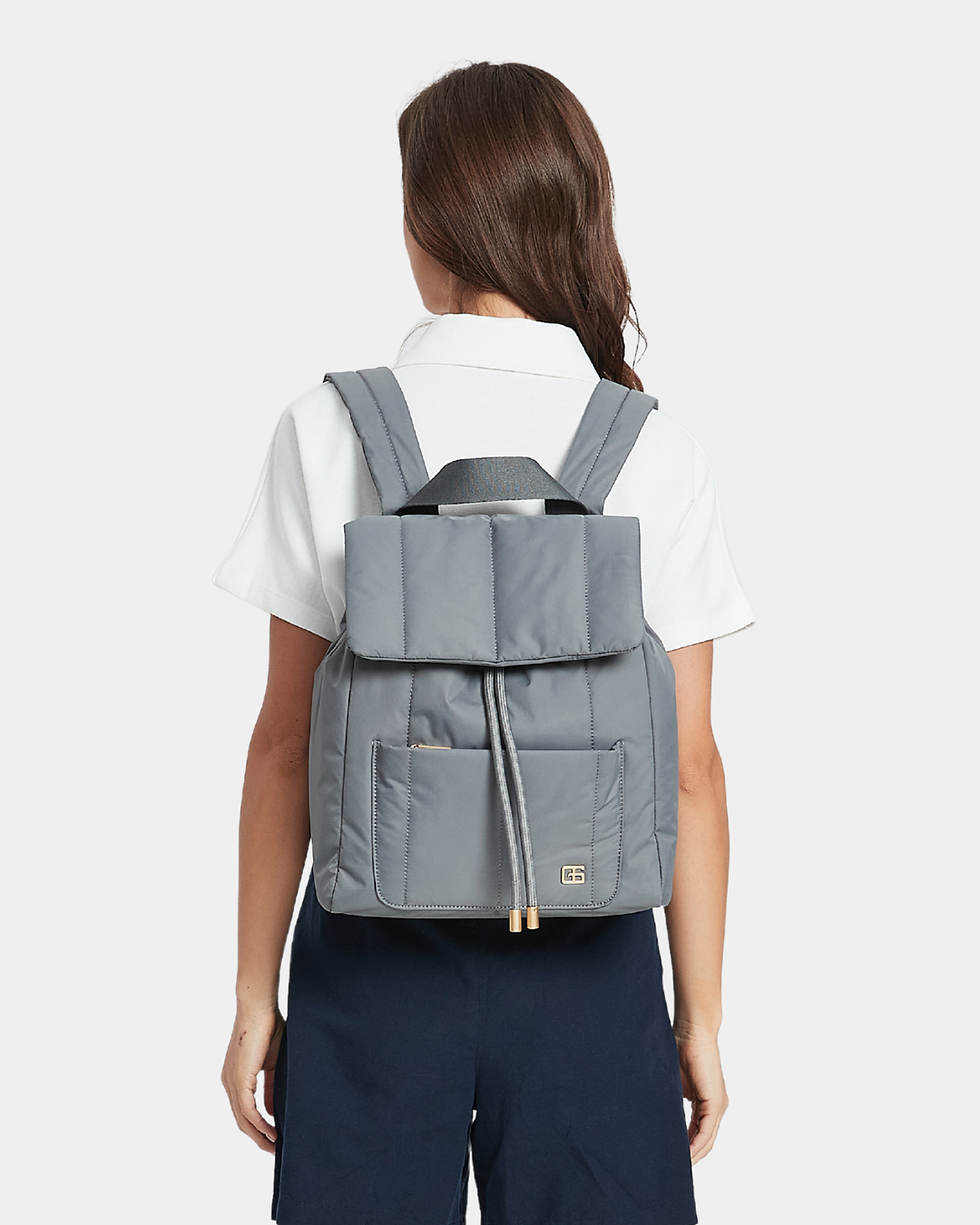 Thumbnail: Leonda Puffer New Nylon Backpack (Dark Grey)