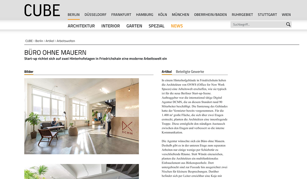 CUBE Magazin präsentiert DCMN