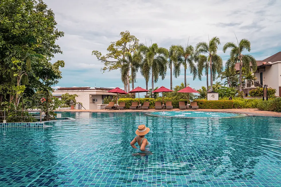 girl in the pool