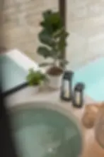 bathtub in pool villa room at cross river kwai