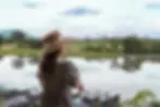 girl looking at river kwai view