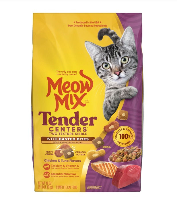 Meow mix 1,36kg tender centers pollo y atún