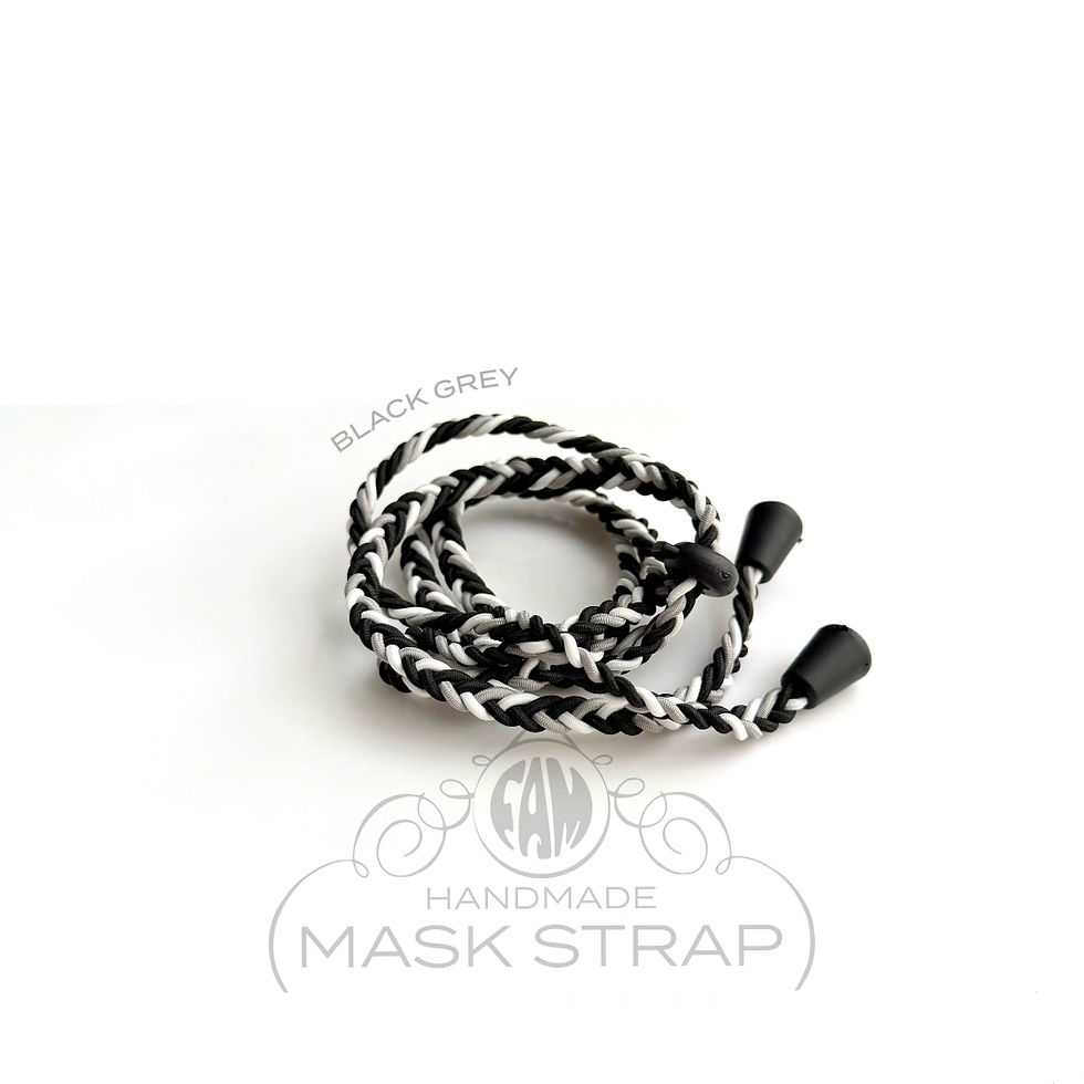 Thumbnail: [Black Collection] FAM Handmade Mask Strap