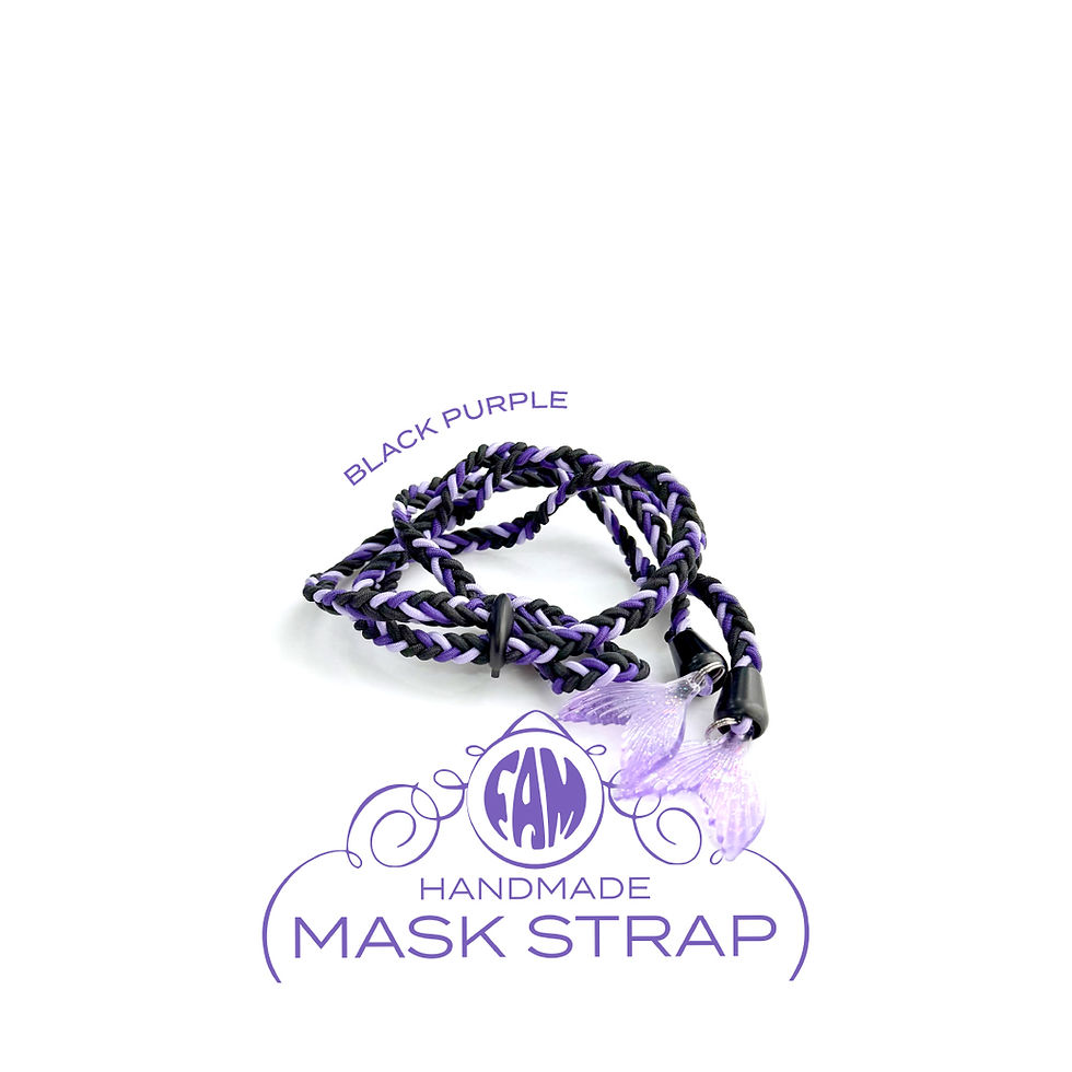 Thumbnail: [Black Collection] FAM Handmade Mask Strap