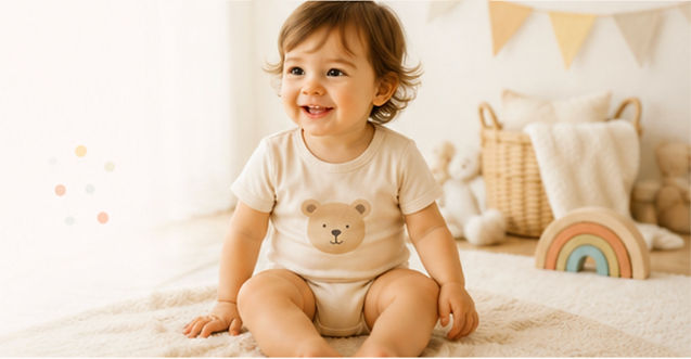 Baby in gepersonaliseerde romper