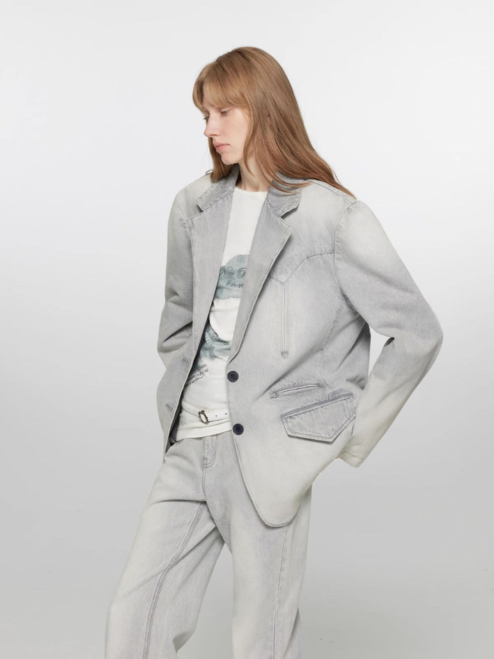 Thumbnail: Fireladyfur Loose Fit Denim Jacket“Discover Denim”
