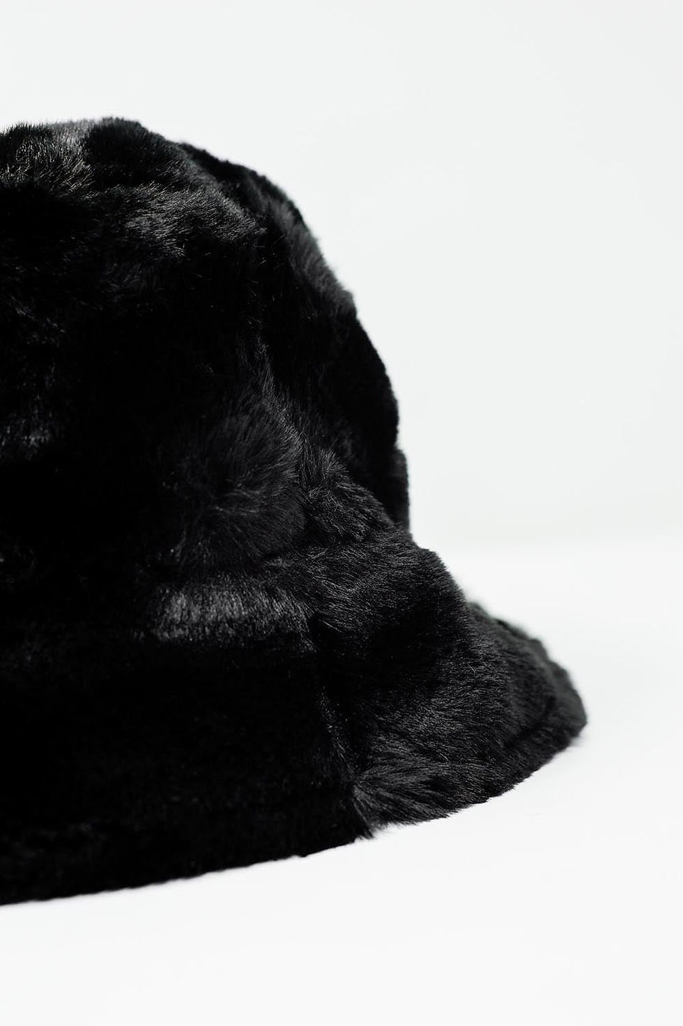 Miniatura: Reversible Bucket Hat in Black With Teddy Turn Up