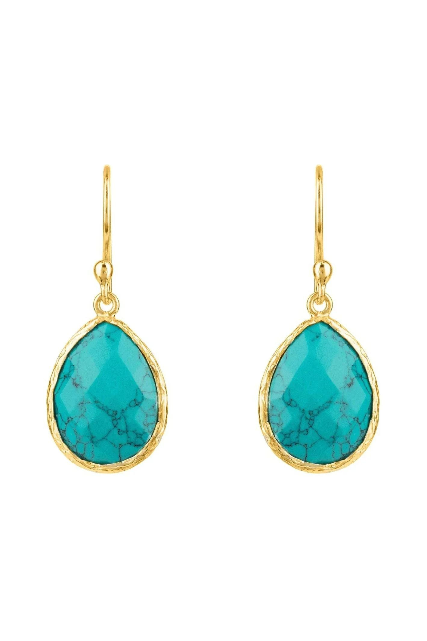 LATELITA PETITE ARIZONA TURQUOISE (GOLD) DROP EARRINGS
