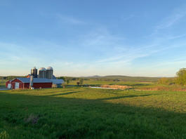 View overlooking our hay fields