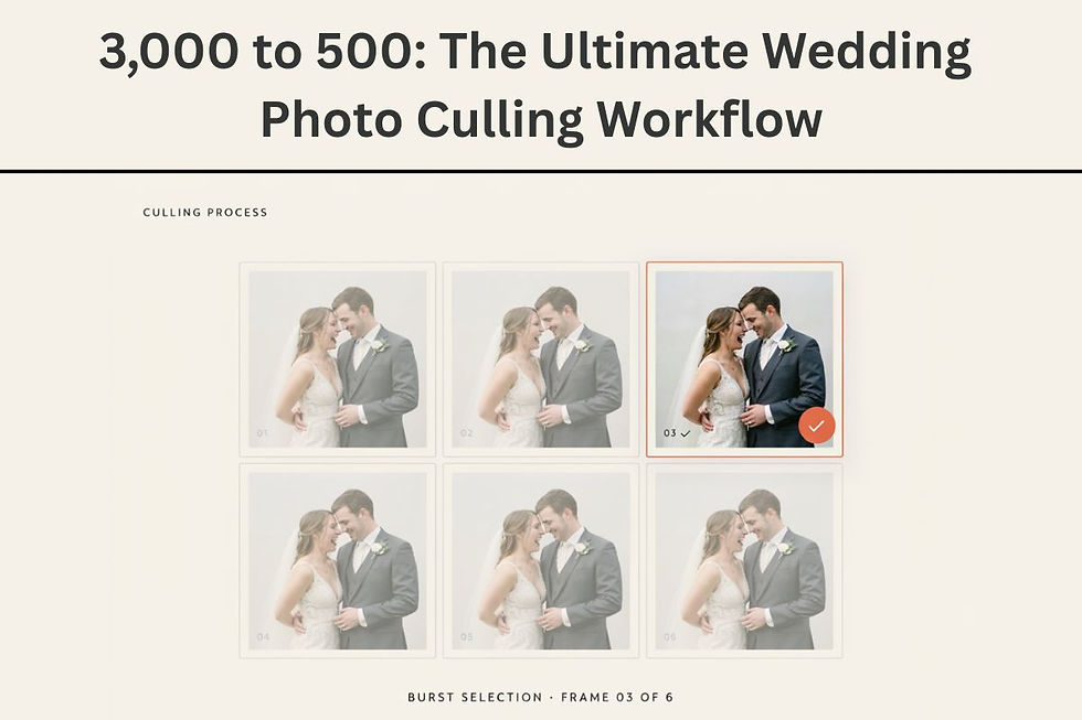 Wedding Photo Culling: How Wedding Photographers Should Narrow 3,000 Shots to 500