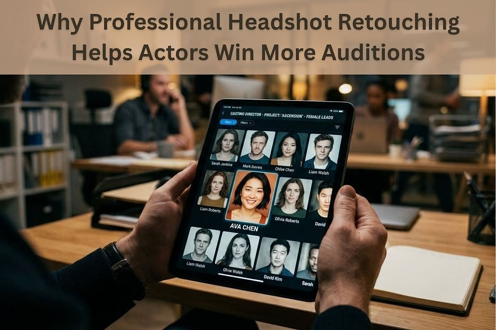 Why Professional Headshot Retouching Helps Actors, Performers, and Presenters Win More Auditions