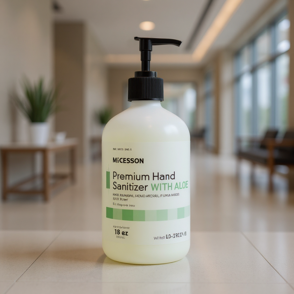 Hand Sanitizer with Aloe 18 oz. Ethyl Alcohol Gel Pump Bottle