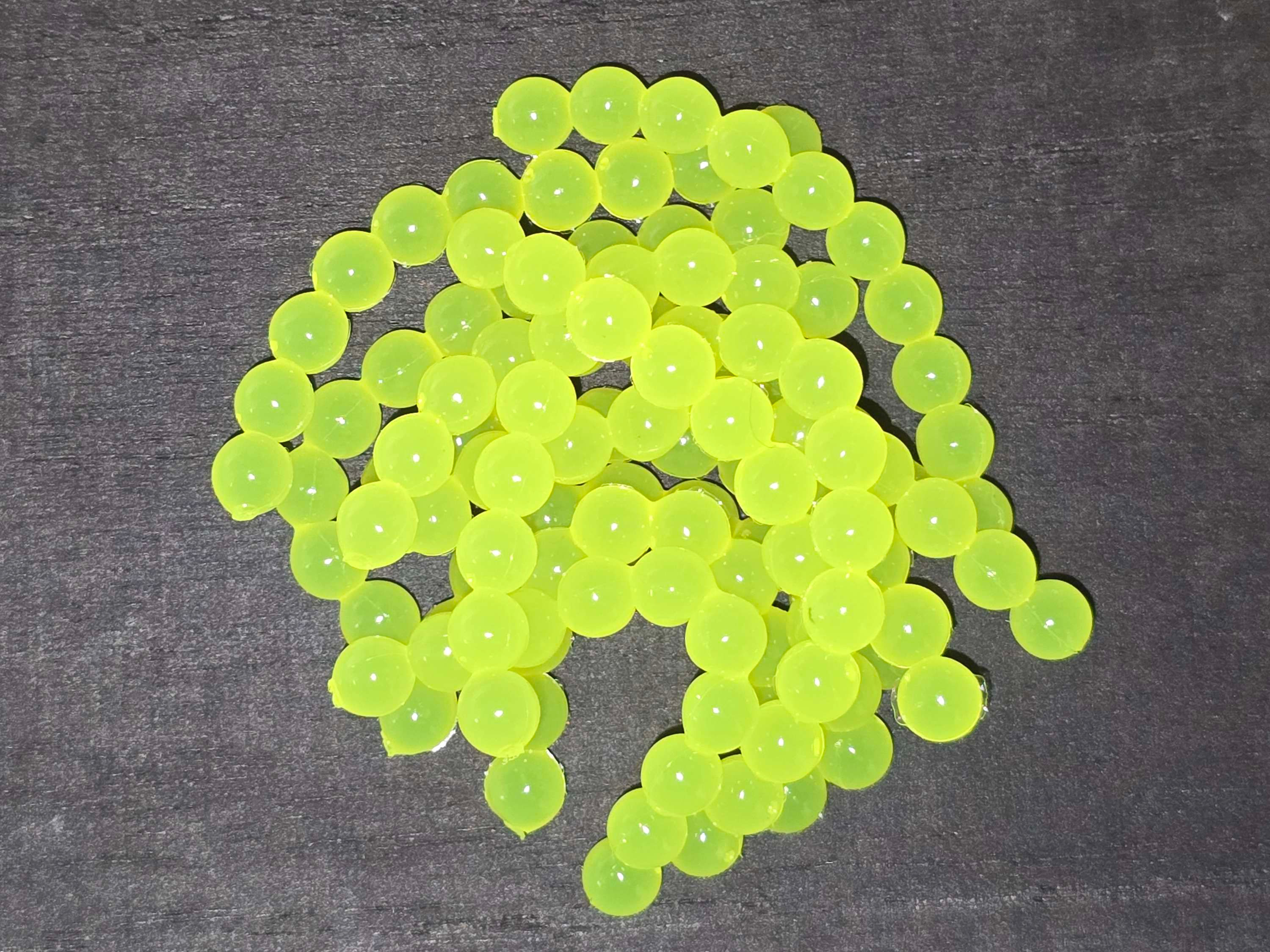 Chad's Tackle .25" Egg String - Chartreuse