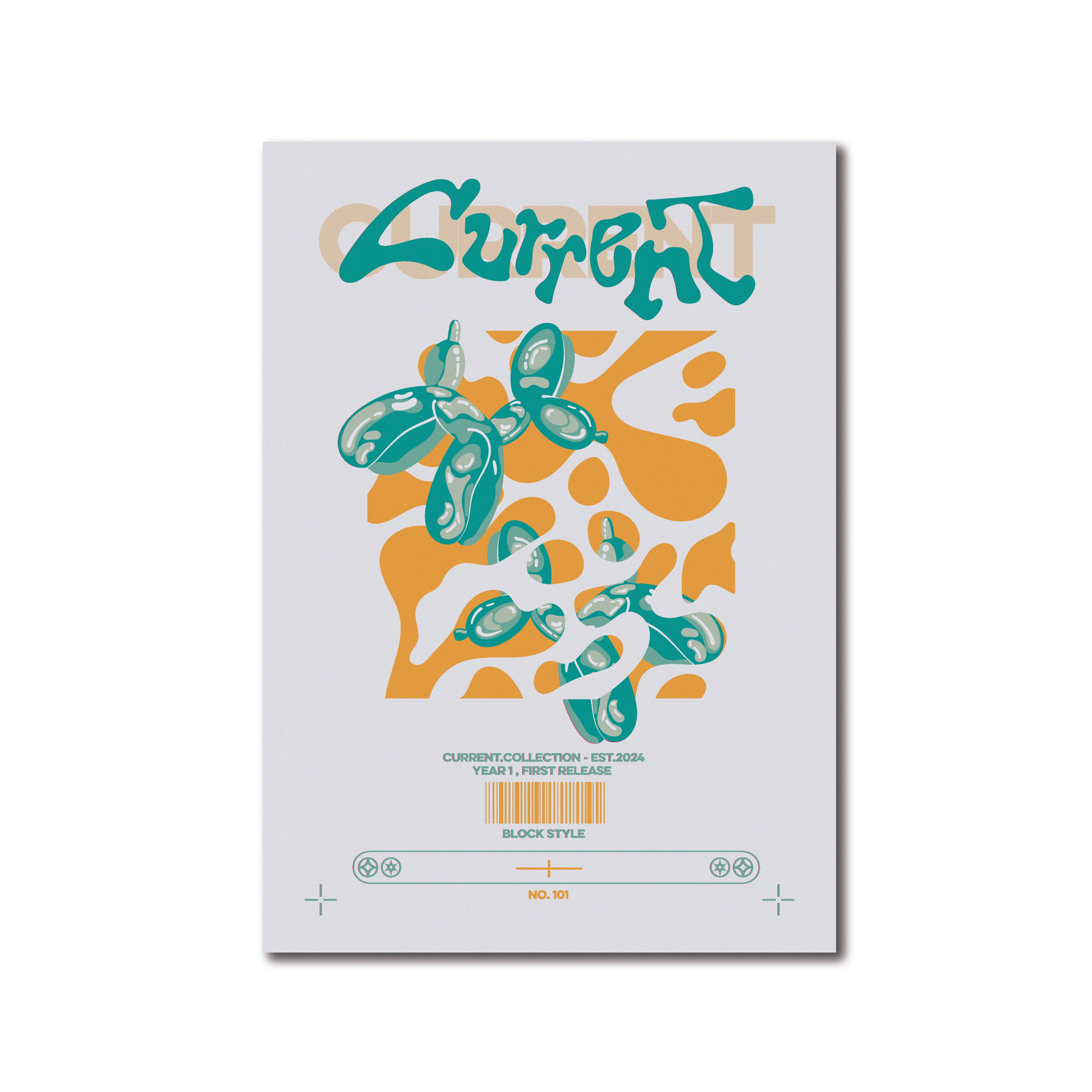 BALLOON DOG PRINT, BLUE