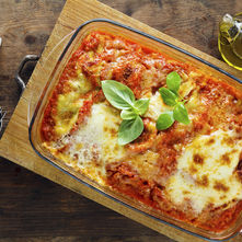 Lasanha à Bolonhesa com Presunto e Queijo