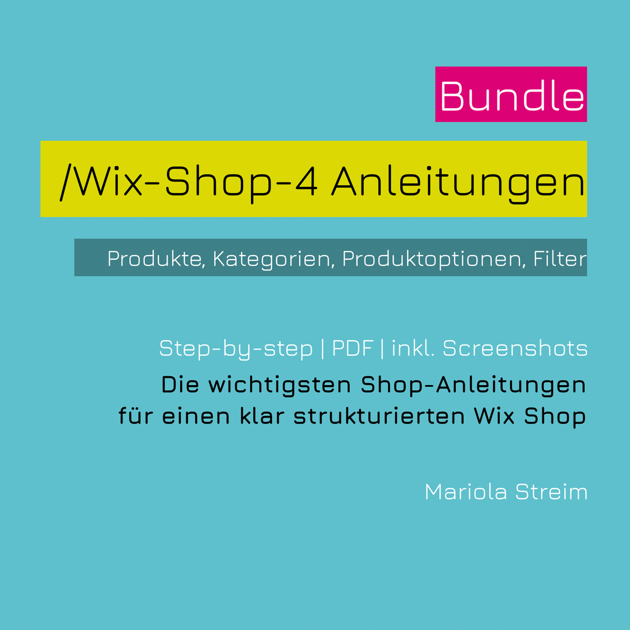 4 Anleitugen Shop – Produkte, Kategorien, Produktoptionen, Filter