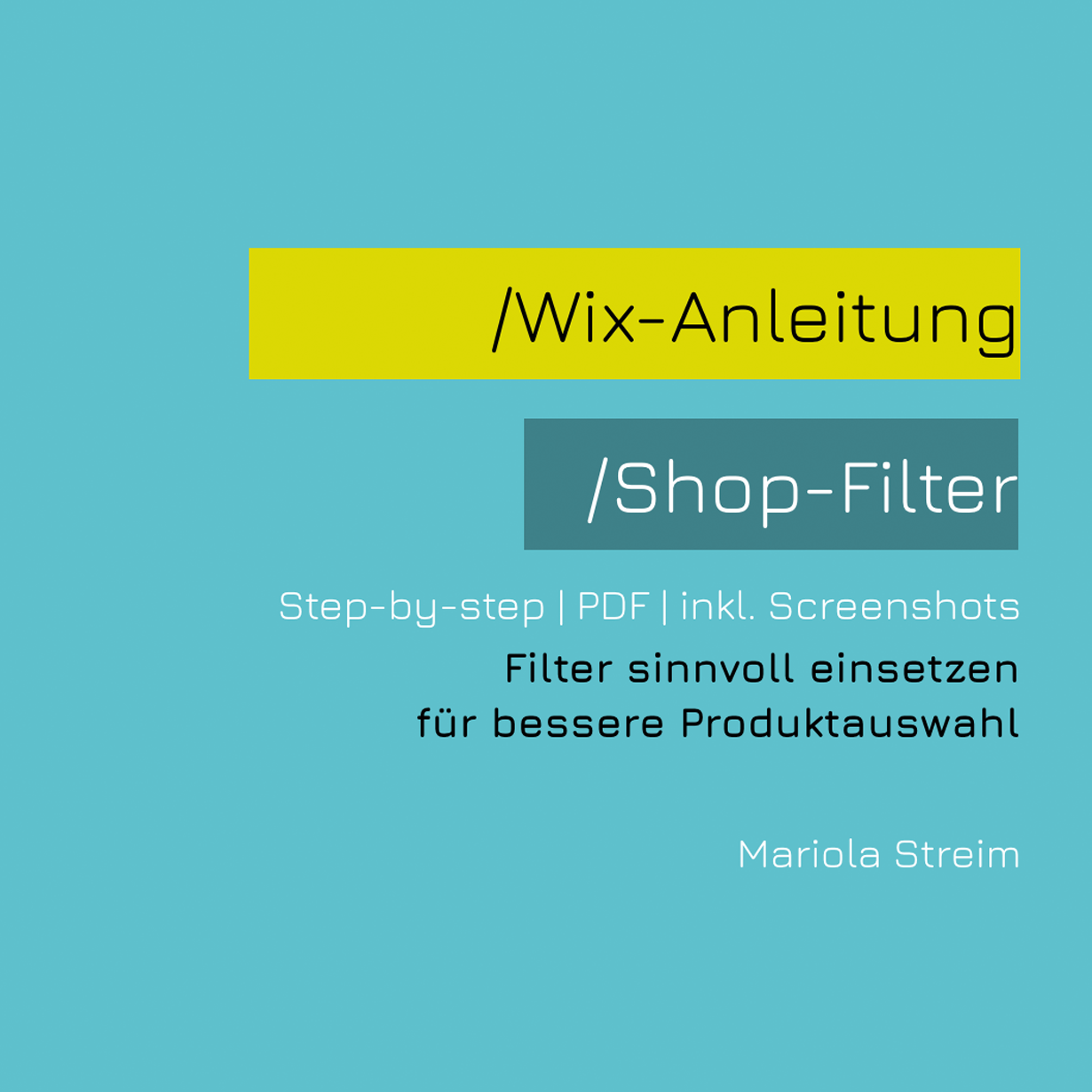 Anleitung – Shop-Filter für bessere Sortierung deiner Produkte
